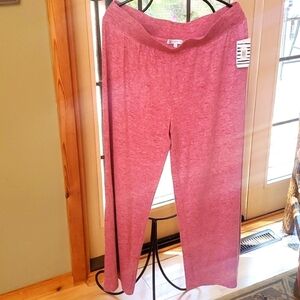 Pip & Vine By Rosie Pope Dusty Mauve Melange Wide Leg Sz. L Lounge Pants